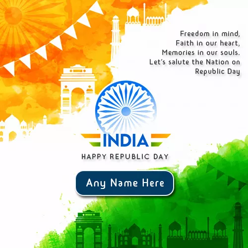 Happy Republic Day 2024 In Advance Photo With Name