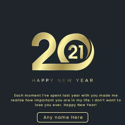 Wish You Happy New Year 2021 With Name