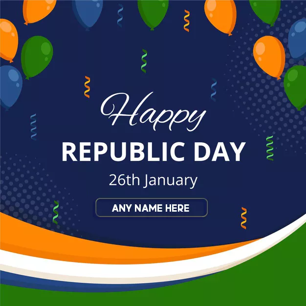 January 2024 Republic Day With Name Edit