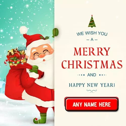 Write Name On Merry Christmas Cute Cartoon Images