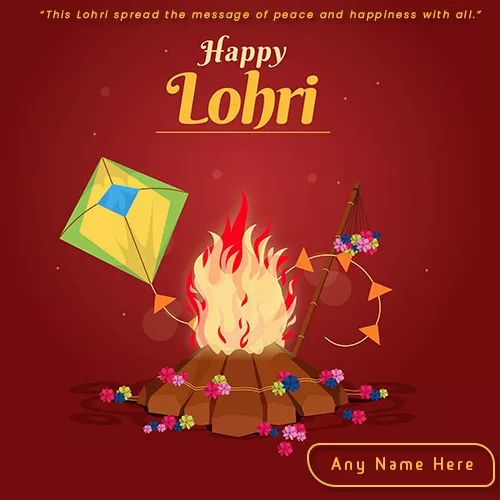Happy Lohri 2022 Wishing Card With Name Edit