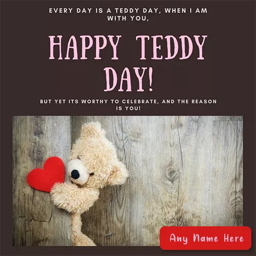 Happy Teddy Bear Day Quotes For Girlfriend With Name