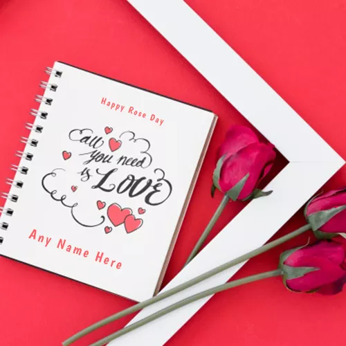 Write Name On Happy Rose Day Status Download