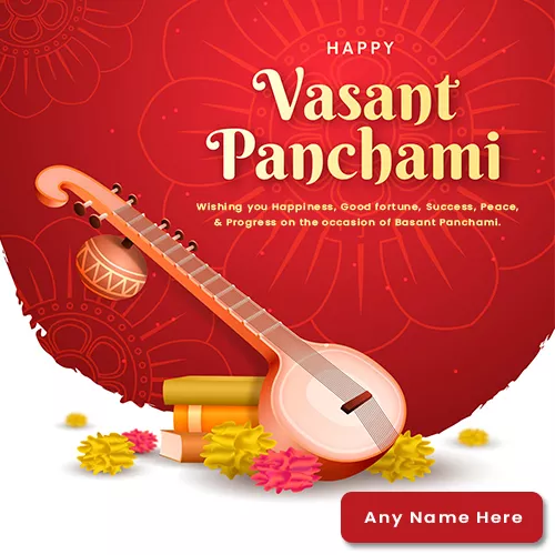 Basant Panchami Festival with Name