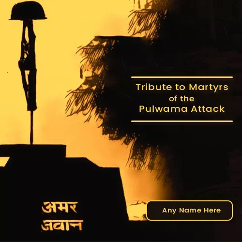 Black Day Pulwama Attack Whatsapp DP With Name