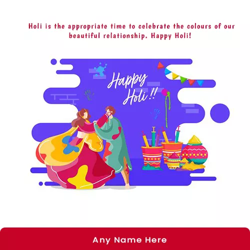 Write Name On Holi Wishes English Status For Whatsapp