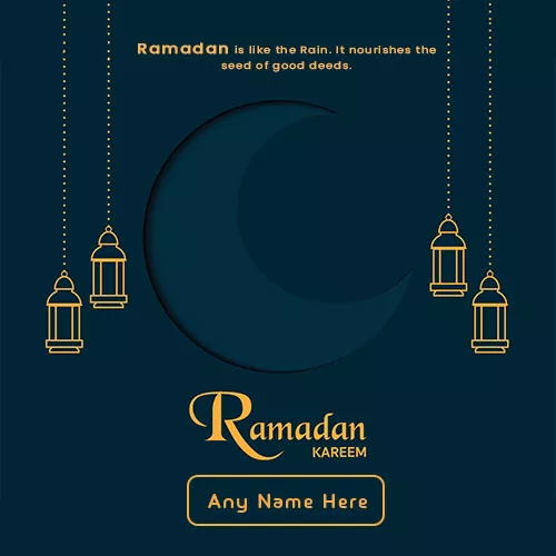 2022 Ramadan Mubarak Greetings Picture With Name
