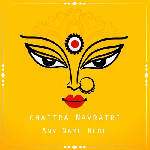 Happy Chaitra Navratri 2024 Durga Pic With Name