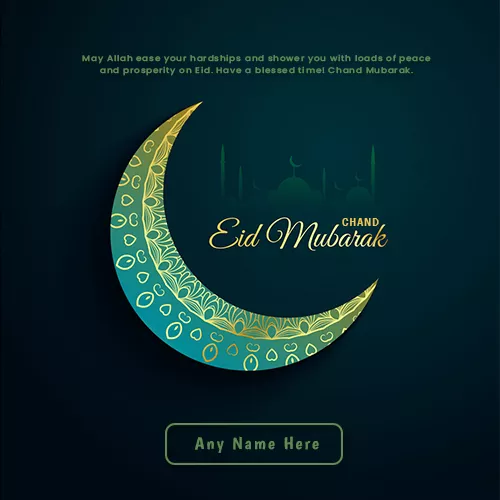 Write Name On Eid Ka Chand Mubarak Whatsapp Status