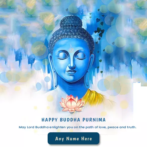 Lord Buddha Purnima 2024 Card With Name Edit