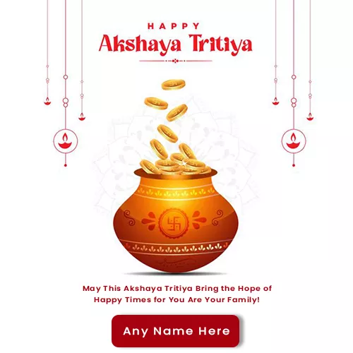 Write Name On Akshaya Tritiya Special Whatsapp Status