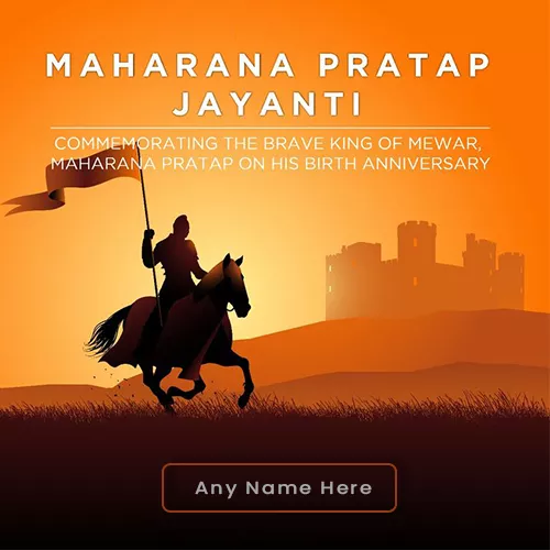 Write Name On Maharana Pratap Jayanti Photo Status
