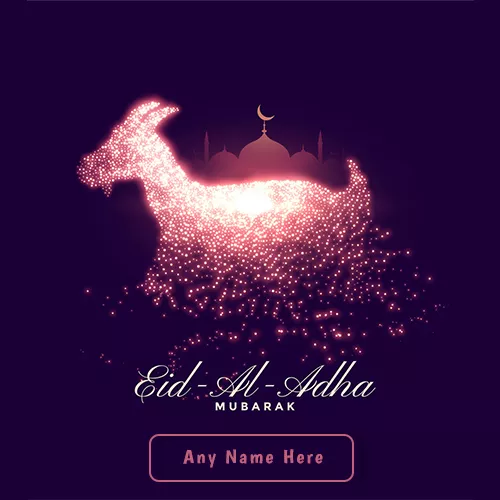 Write Name On Bakra Eid Ul Adha Mubarak