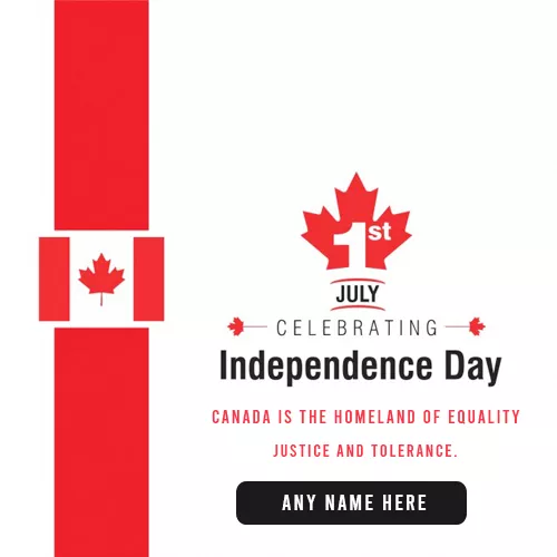 Canada Day 2025 Greeting Card Message With Name
