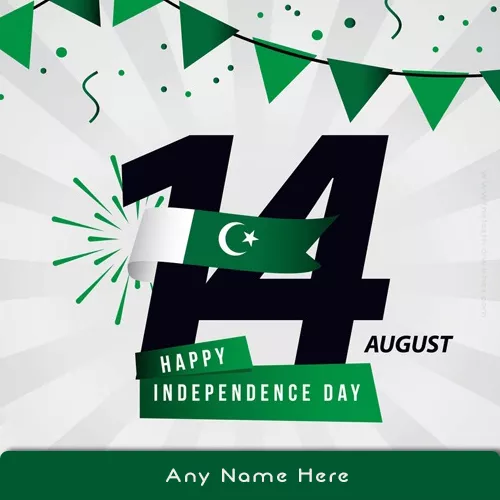 Write Name On 14 August Pakistan Independence Day Status