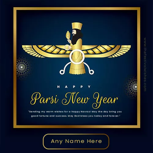 Parsi New Year 2022 Card With Name Edit