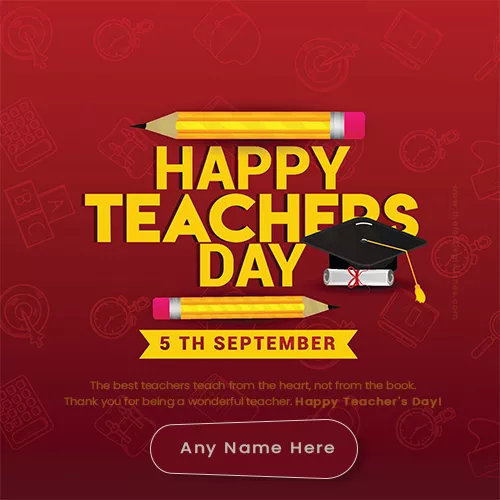 Create Name On Happy Teachers Day Card Message