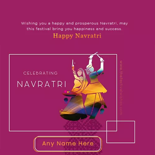 Free Happy Navratri 2024 Greeting Card With Name Download