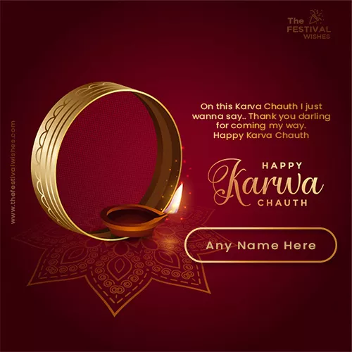 Happy Karva Chauth 2023 Card With Your Name Edit