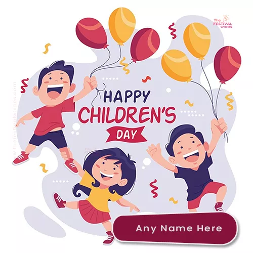 Childrens Day DP With Name Generator Online