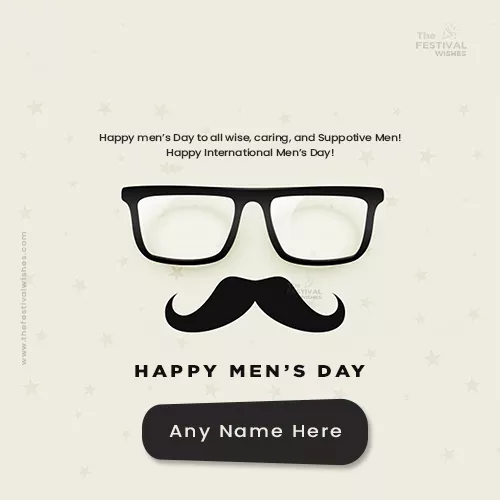 Happy Men's Day Card With Name Edit