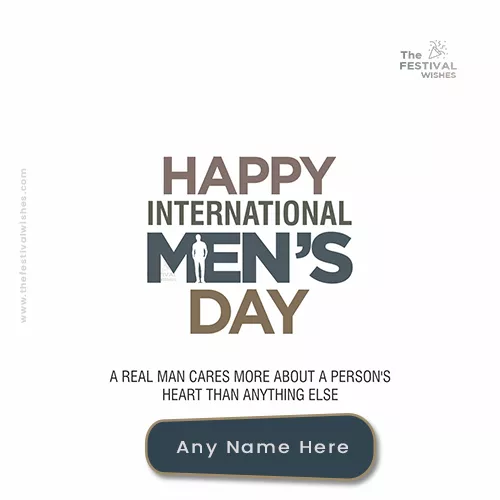 Happy International Men's Day Photos Download With Your Name