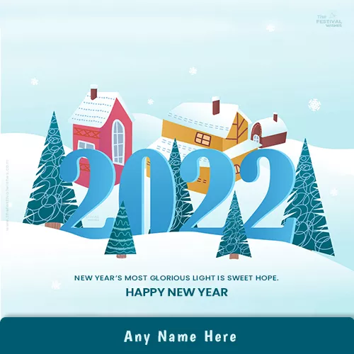 Write Name On Happy Christmas And Happy New Year 2022