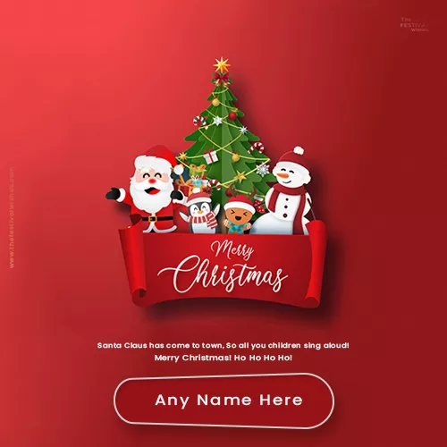 Advance Santa Claus Greetings Card With Name