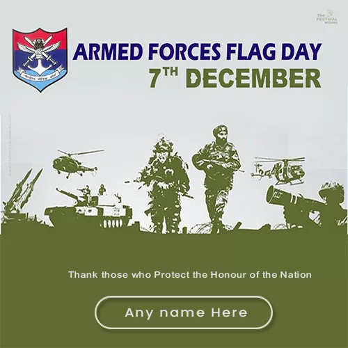 Armed Forces Flag Day 2025 Images With Name