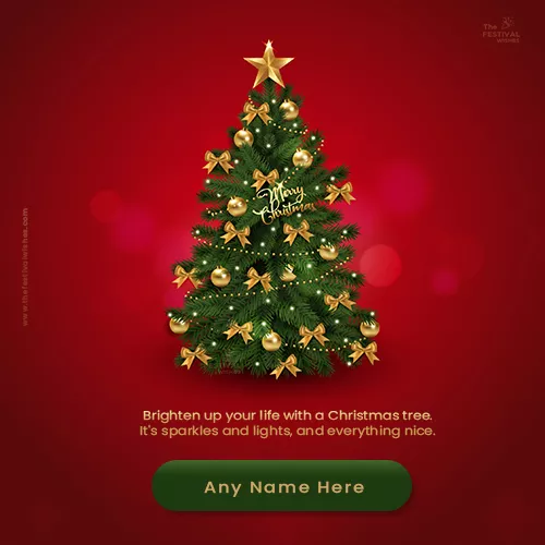 Write Name On Christmas Xmas Tree Images Free Download
