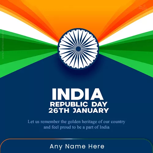 26 January Republic Day 2022 Card With Name