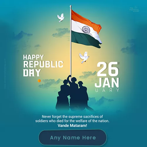 26 January Indian Flag 2024 Images With Name