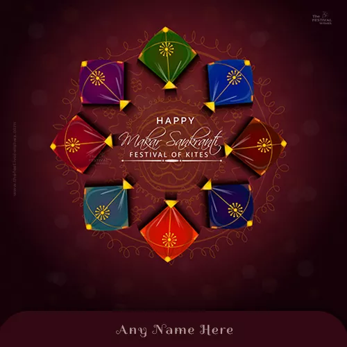 Write Your Name On Makar Sankranti 2024 Festival Of Kite