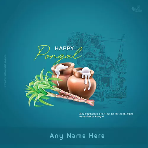 Happy Pongal 2023 Wallpaper Download With Name
