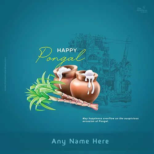 Happy Pongal 2024 Wallpaper Download With Name