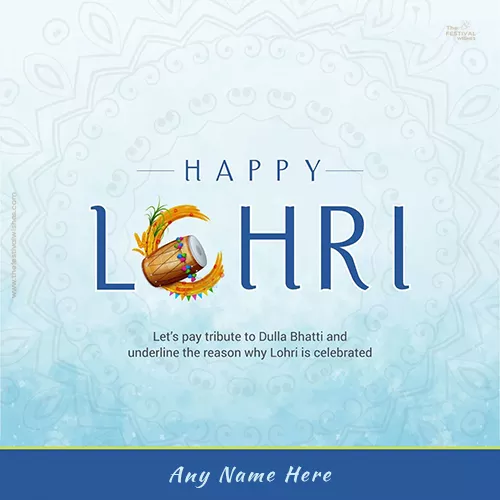 Happy Lohri 2022 Cards Images With Name Edit