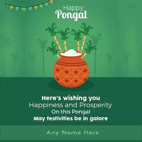 Create Pongal 2024 Card With Name Edit Online