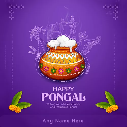 Happy Pongal 2024 Greetings Images With Name