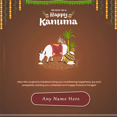 Happy Kaanum Pongal 2024 Card Create Name Online
