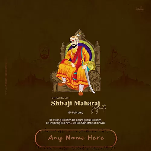 Write Name On Chhatrapati Shivaji Maharaj Shiv Jayanti 2025 Status