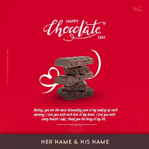 Write Name On Valentine Chocolate Day For Girlfriend Quotes