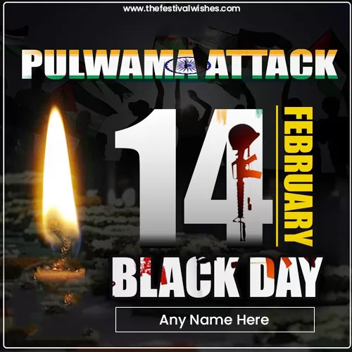 Black Day Pulwama Attack Images With Name