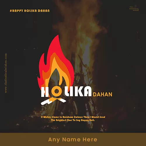 Holika Dahan 2024 Images Wishes With Name Edit