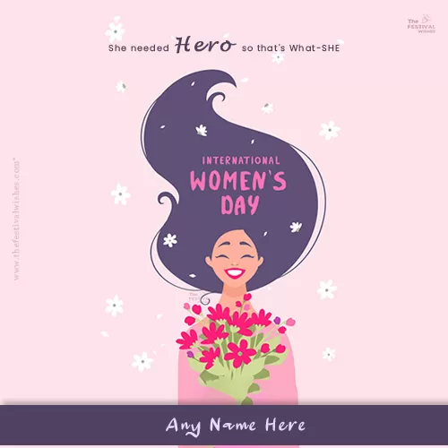 Write Name On Women's Day 2023 Dp For Whatsapp