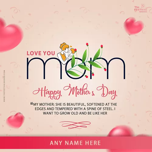Mothers Day 2022 Card Pic With Name Editing Online