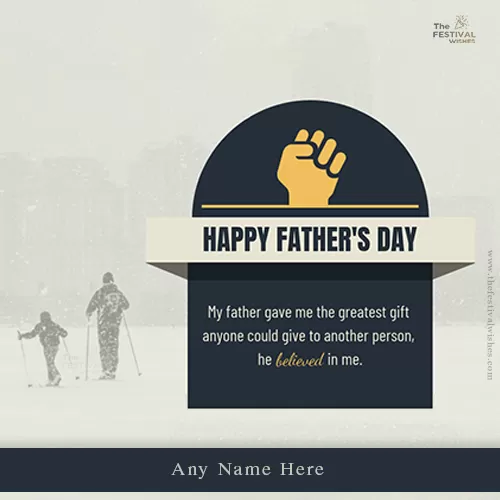 Write Name On Happy Fathers Day Dad Message
