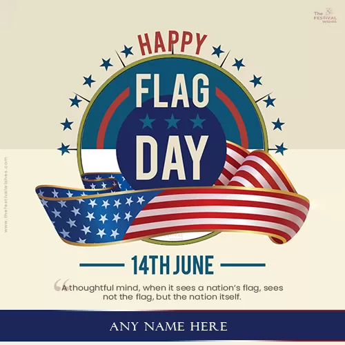 USA Flag Day 2023 Card Pics With Name Edit