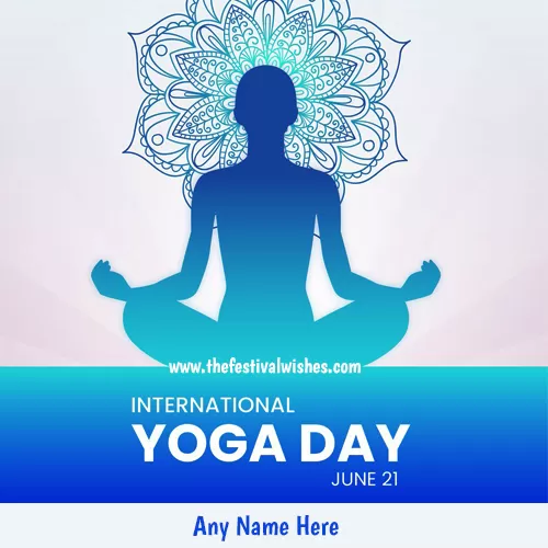 International Yoga Day 2023 Card With Name