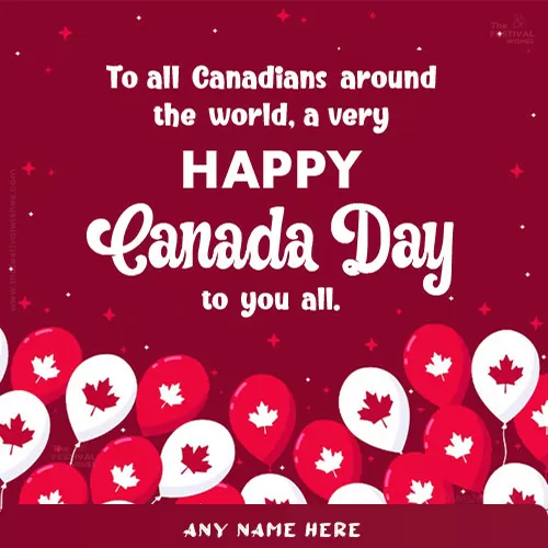 Canada Day 2025 Greetings Message With Name