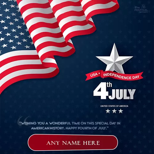 4th Of July Independence Day 2025 Greeting Message With Name